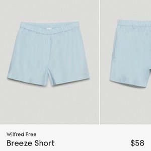ARITZIA WILFRED FREE Breeze Shorts Blue